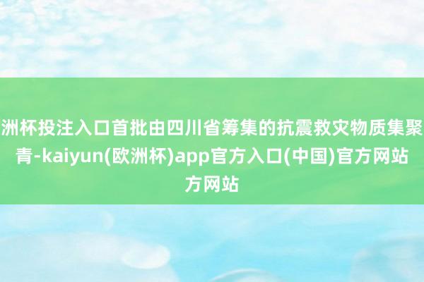 欧洲杯投注入口首批由四川省筹集的抗震救灾物质集聚杀青-kai