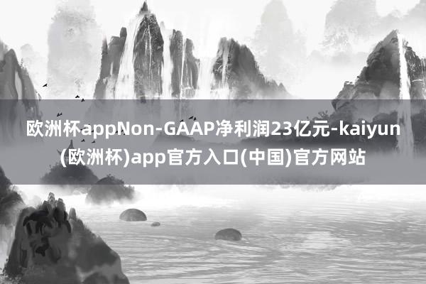 欧洲杯appNon-GAAP净利润23亿元-kaiyun(欧