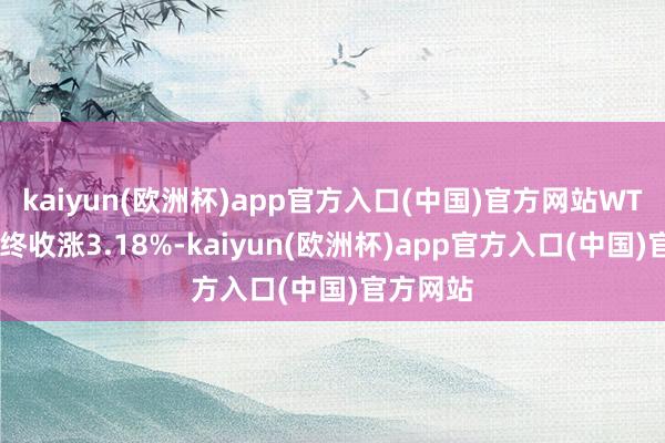 kaiyun(欧洲杯)app官方入口(中国)官方网站WTI原油最终收涨3.18%-kaiyun(欧洲杯)app官方入口(中国)官方网站