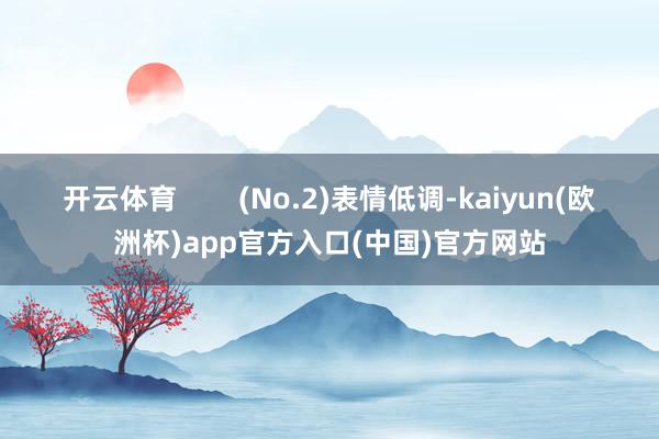 开云体育        (No.2)表情低调-kaiyun(