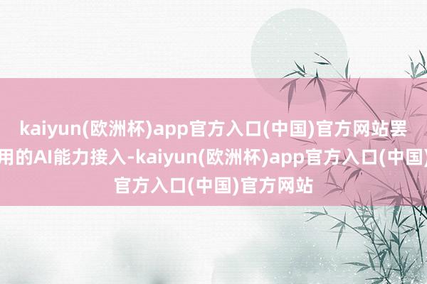 kaiyun(欧洲杯)app官方入口(中国)官方网站罢了即插