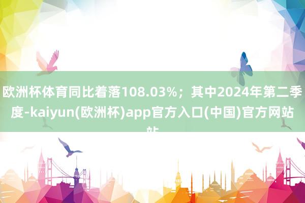 欧洲杯体育同比着落108.03%；其中2024年第二季度-kaiyun(欧洲杯)app官方入口(中国)官方网站